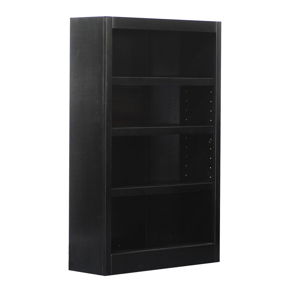 Concepts in Wood Single Wide Bookcase, 4 Shelves, Espresso Finish