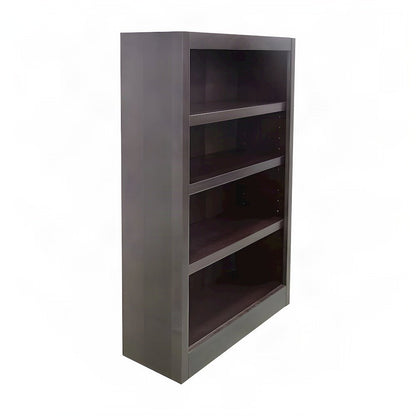 Engineered Wood Single Wide Bookcase with 4 Shelves, Open Storage, Espresso