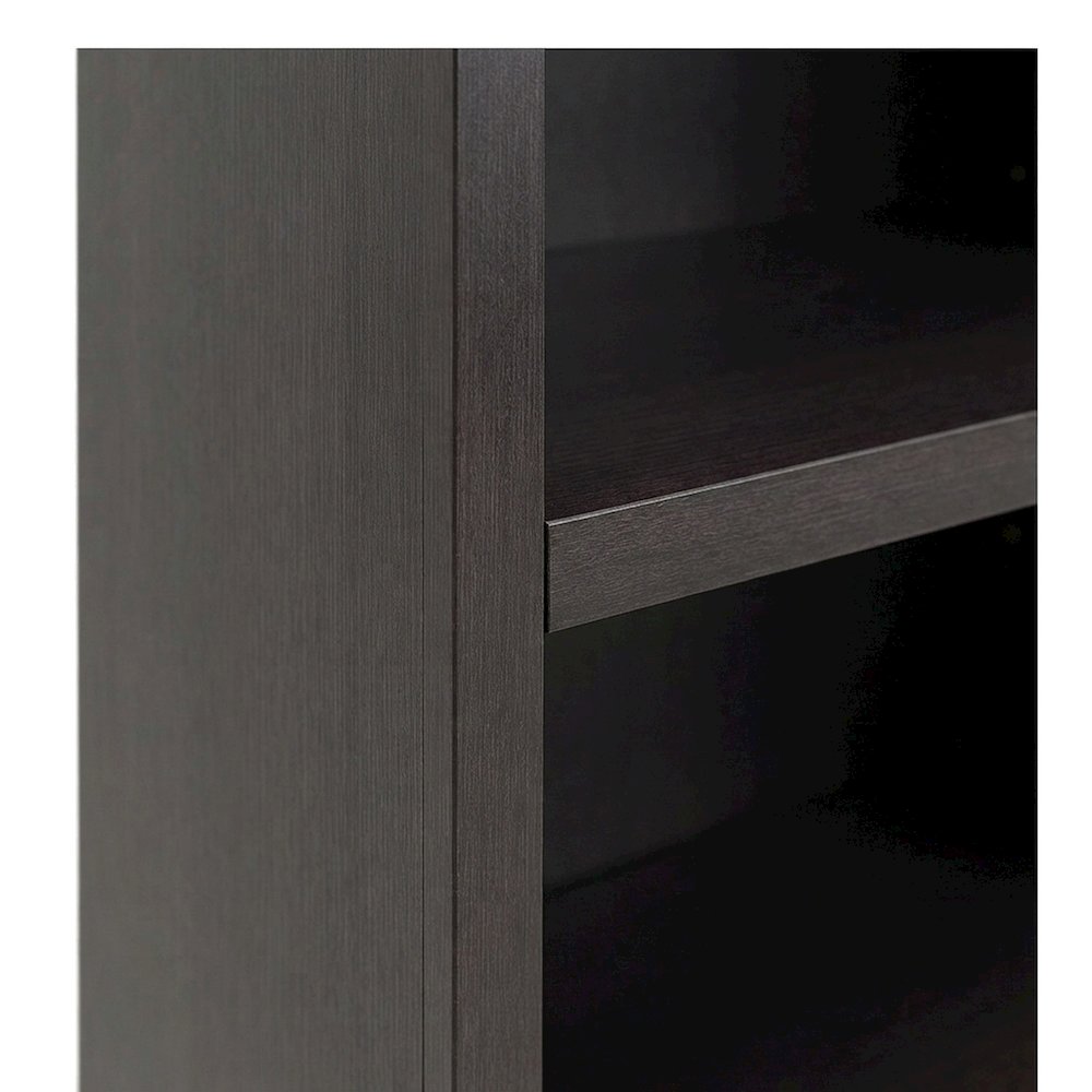 Engineered Wood Single Wide Bookcase with 4 Shelves, Open Storage, Espresso