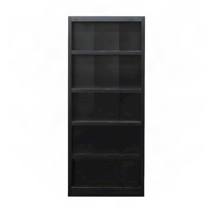 Wood Single Wide Bookcase, 5 Shelves with 70 lb Shelf Capacity, Espresso