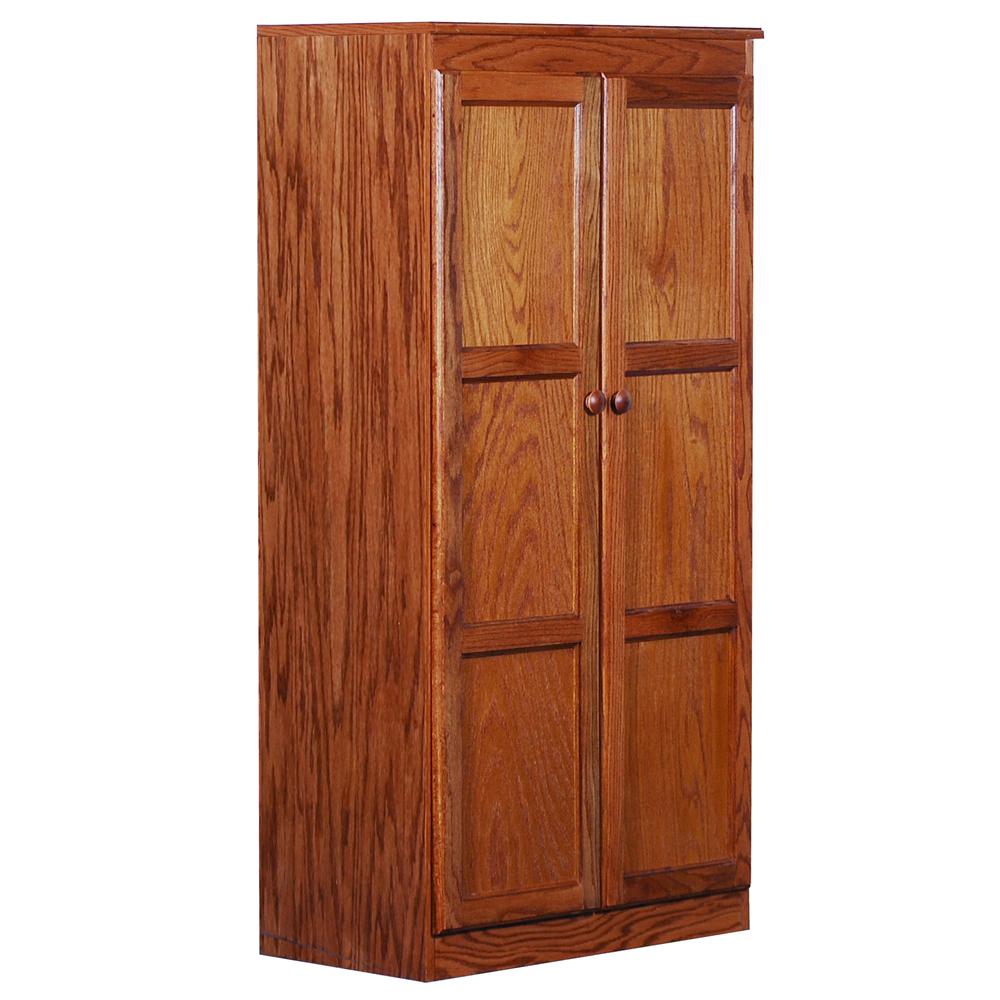 Concepts in Wood Multi-use Storage Cabinet, 4 Shelves, Dry Oak Finish