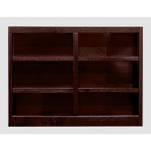 Concepts in Wood Double Wide Bookcase, 6 Shelves, Cherry Finish