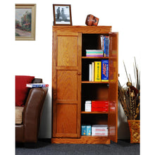 Concepts in Wood Multi-use Storage Cabinet, 4 Shelves, Dry Oak Finish