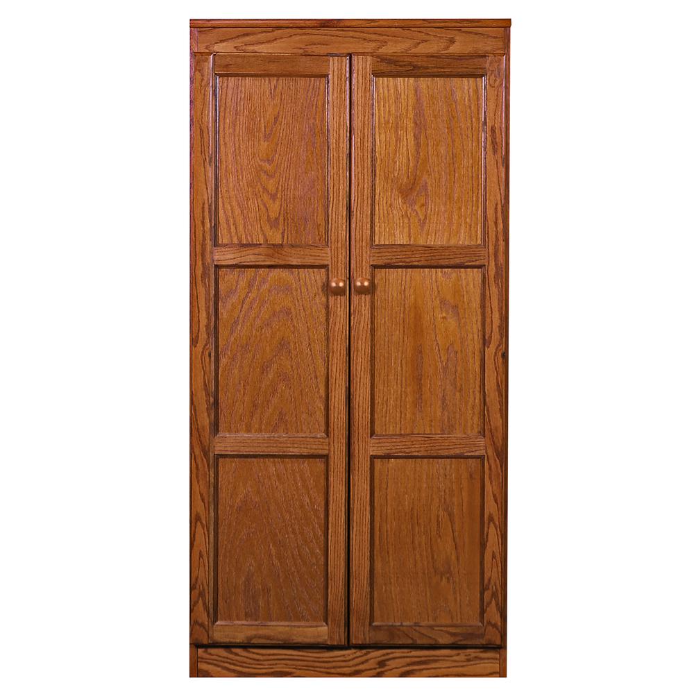 Concepts in Wood Multi-use Storage Cabinet, 4 Shelves, Dry Oak Finish