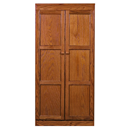 Concepts in Wood Multi-use Storage Cabinet, 4 Shelves, Dry Oak Finish