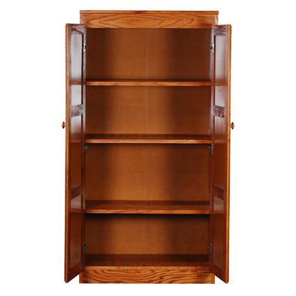 Concepts in Wood Multi-use Storage Cabinet, 4 Shelves, Dry Oak Finish
