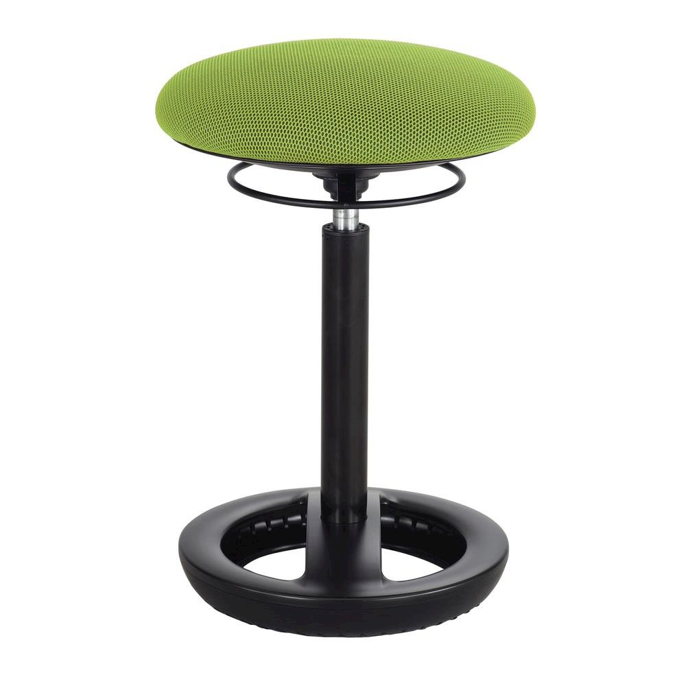 Twixt Desk Height Ergonomic Stool, 22.5" Seat Height, Supports up to 250 lbs., Green Seat/Green Back, Black Base