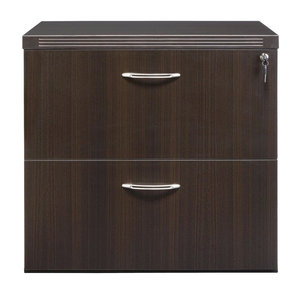 Aberdeen Series Freestanding Lateral File, 36w x 24d x 29½h, Mocha