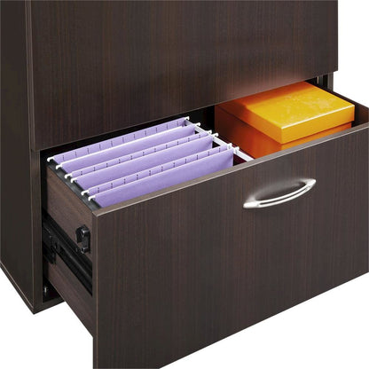 Aberdeen Series Freestanding Lateral File, 36w x 24d x 29½h, Mocha