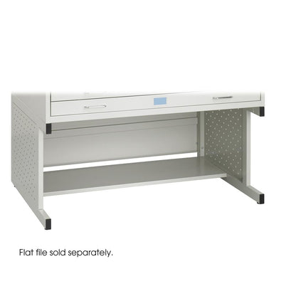 Facil Flat File High Base-Medium Light Gray