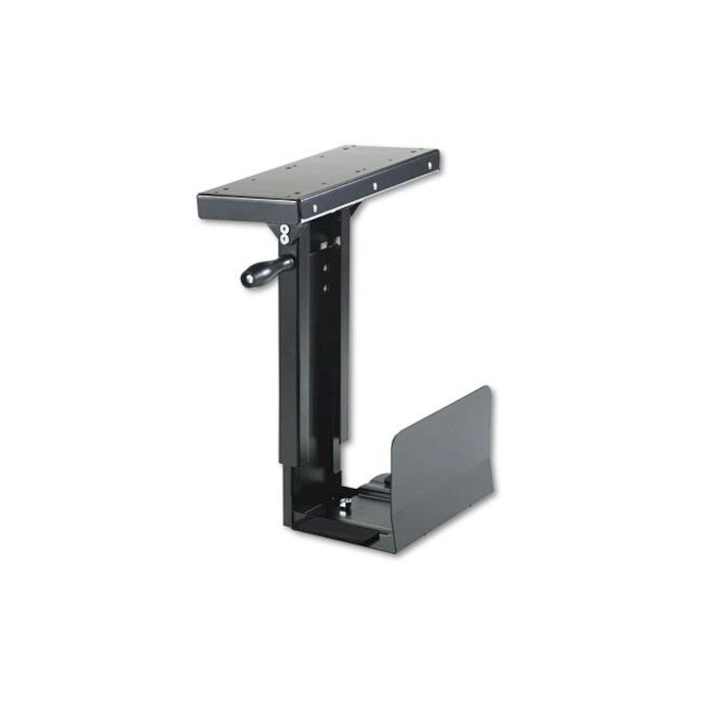 Ergo-Comfort Swivel-Mount Under CPU Stand, 9w x 13.5d x 17.5h, Black