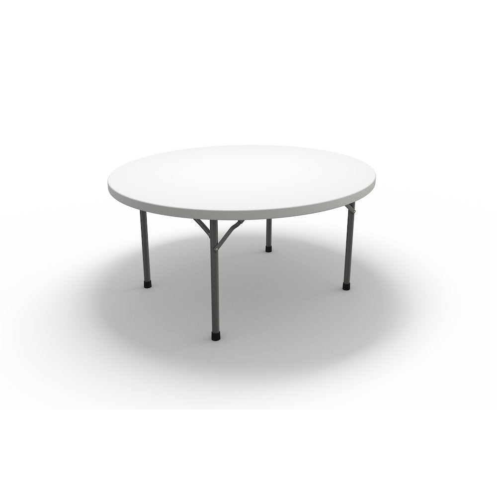 72" Round Table, White