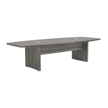 10' Conference Table, Boat Surface, Gray Steel