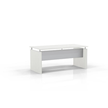63" Rectangle Straight Desk, Textured Sea Salt
