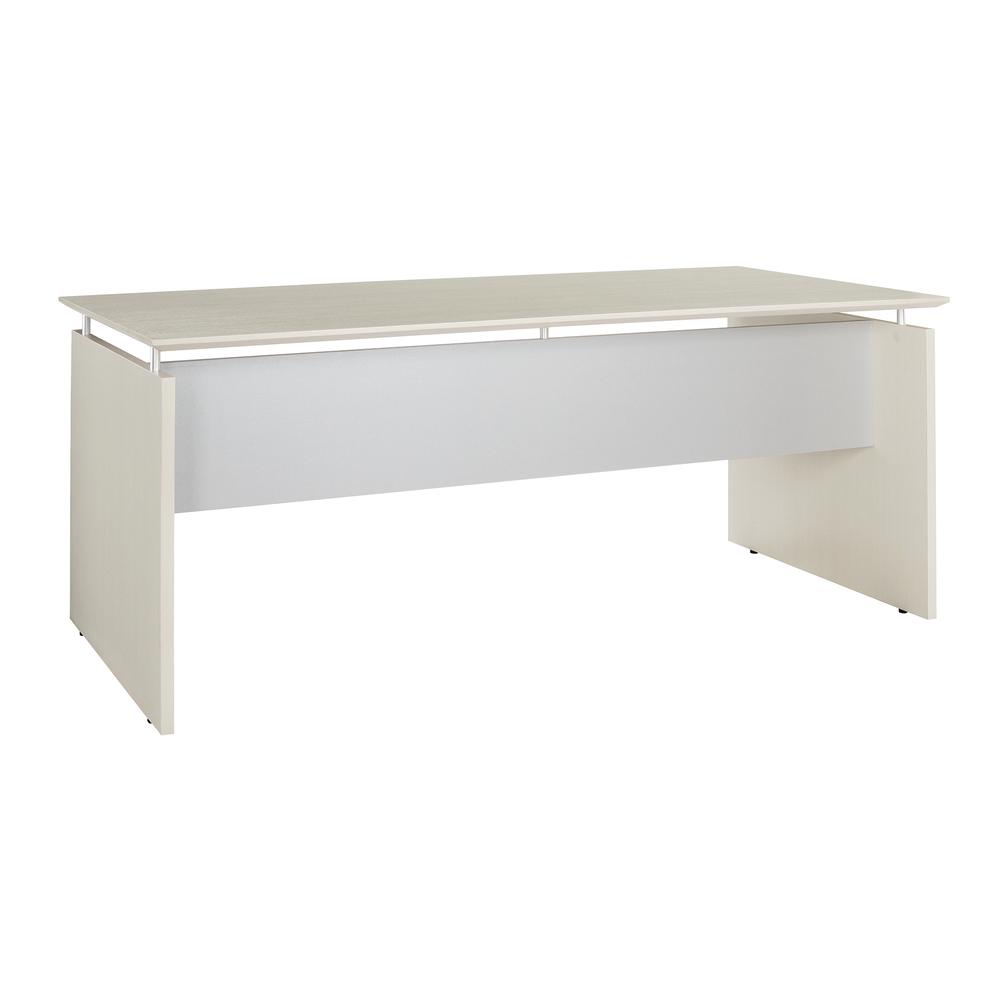 63" Rectangle Straight Desk, Textured Sea Salt