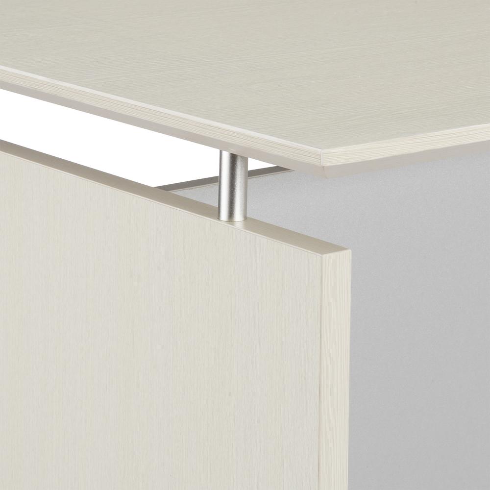 63" Rectangle Straight Desk, Textured Sea Salt