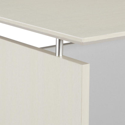63" Rectangle Straight Desk, Textured Sea Salt
