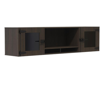 Mirella™ 72” Wall-Mounted Hutch with Glass Doors - SouthernTobacco