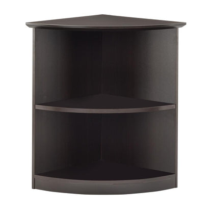 Bookcase (2 Shelf 1/4 - Round), Mocha