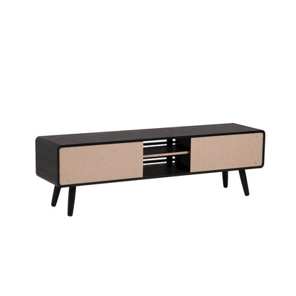 Wilson Slat Low TV Stand - 58"W x 14"D x 17.5"H - Black