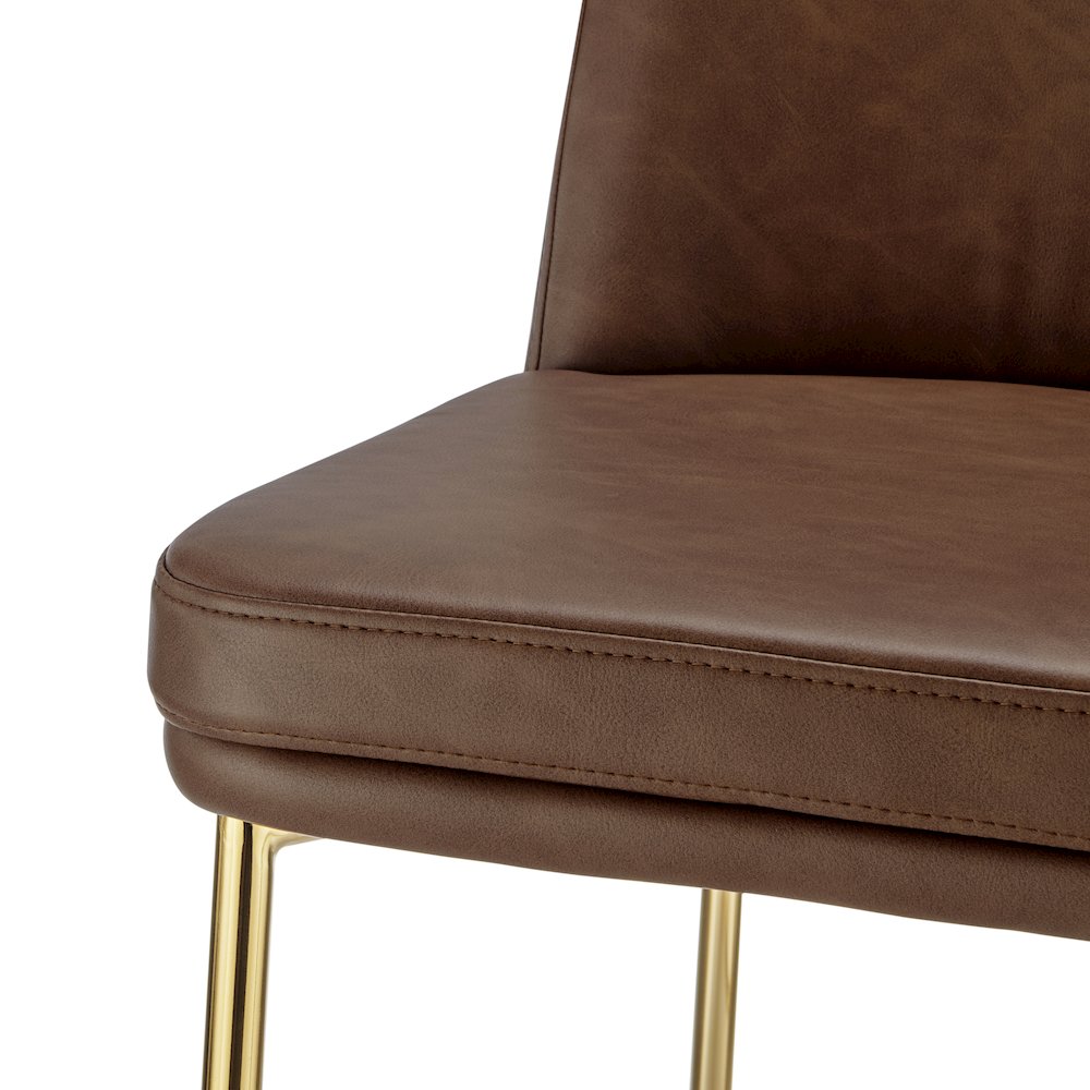 Keisha Faux Leather Counter Stool, (Set of 2)