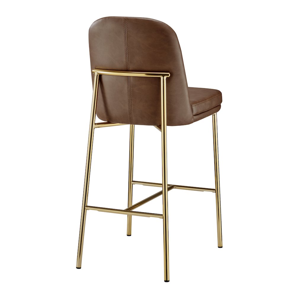 Keisha Faux Leather Counter Stool, (Set of 2)