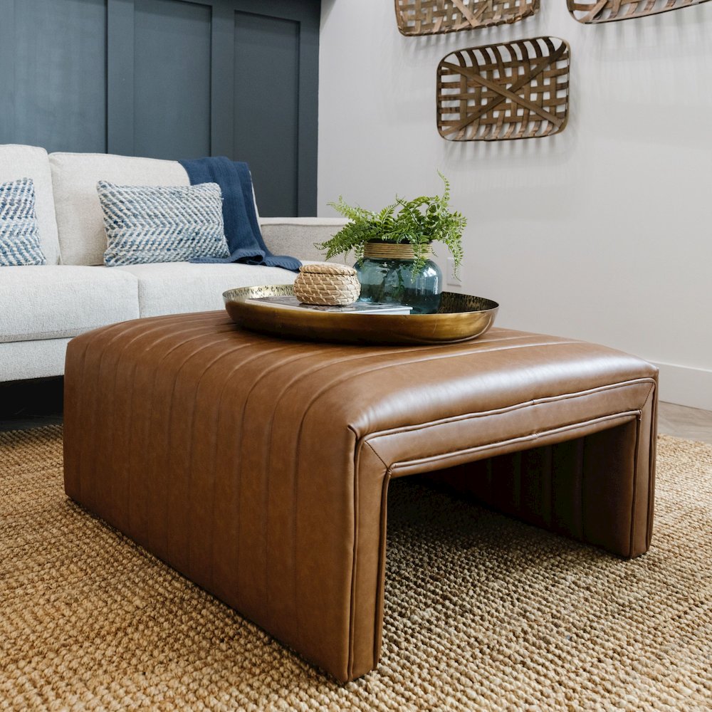 Atkinson Faux Leather Coffee Table/Ottoman