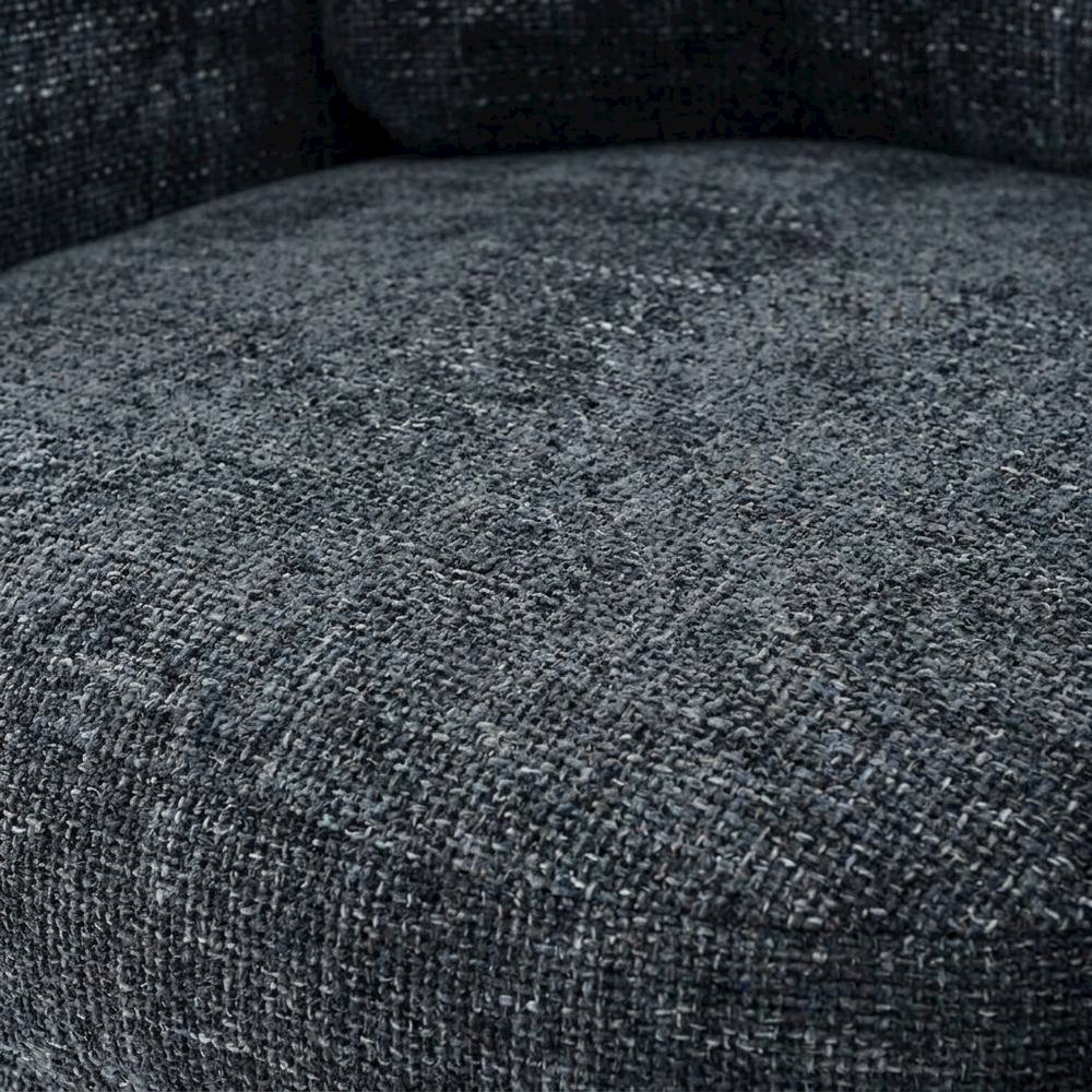 Chenille Upholstered Accent Armchair with Curved Frame, 300 lb Capacity