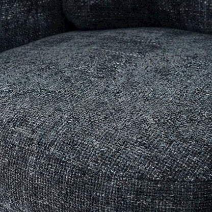 Chenille Upholstered Accent Armchair with Curved Frame, 300 lb Capacity
