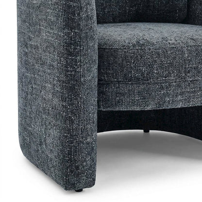 Chenille Upholstered Accent Armchair with Curved Frame, 300 lb Capacity