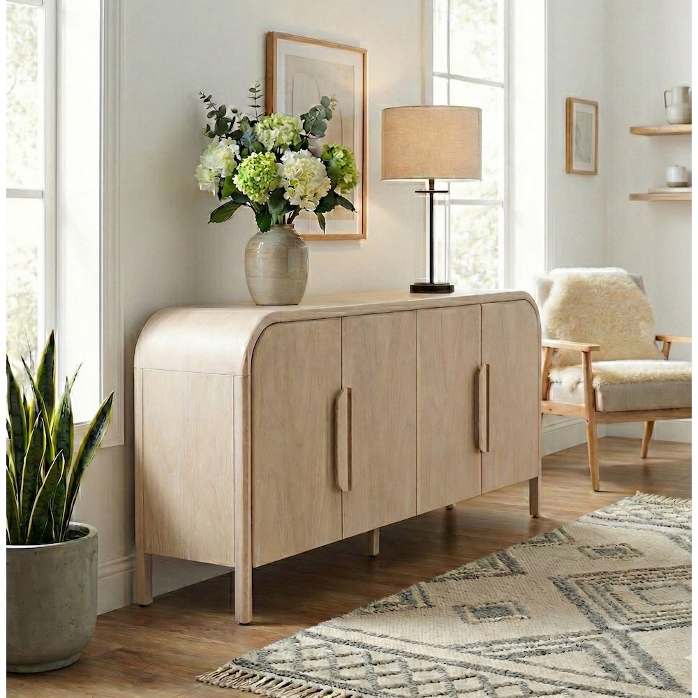 Serenia 4-Door Buffet - Weathered Sand