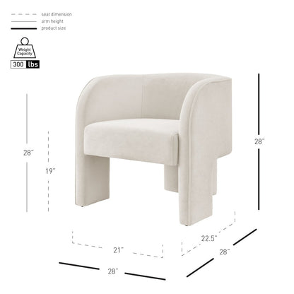 Matteo Velvet Accent Arm Chair