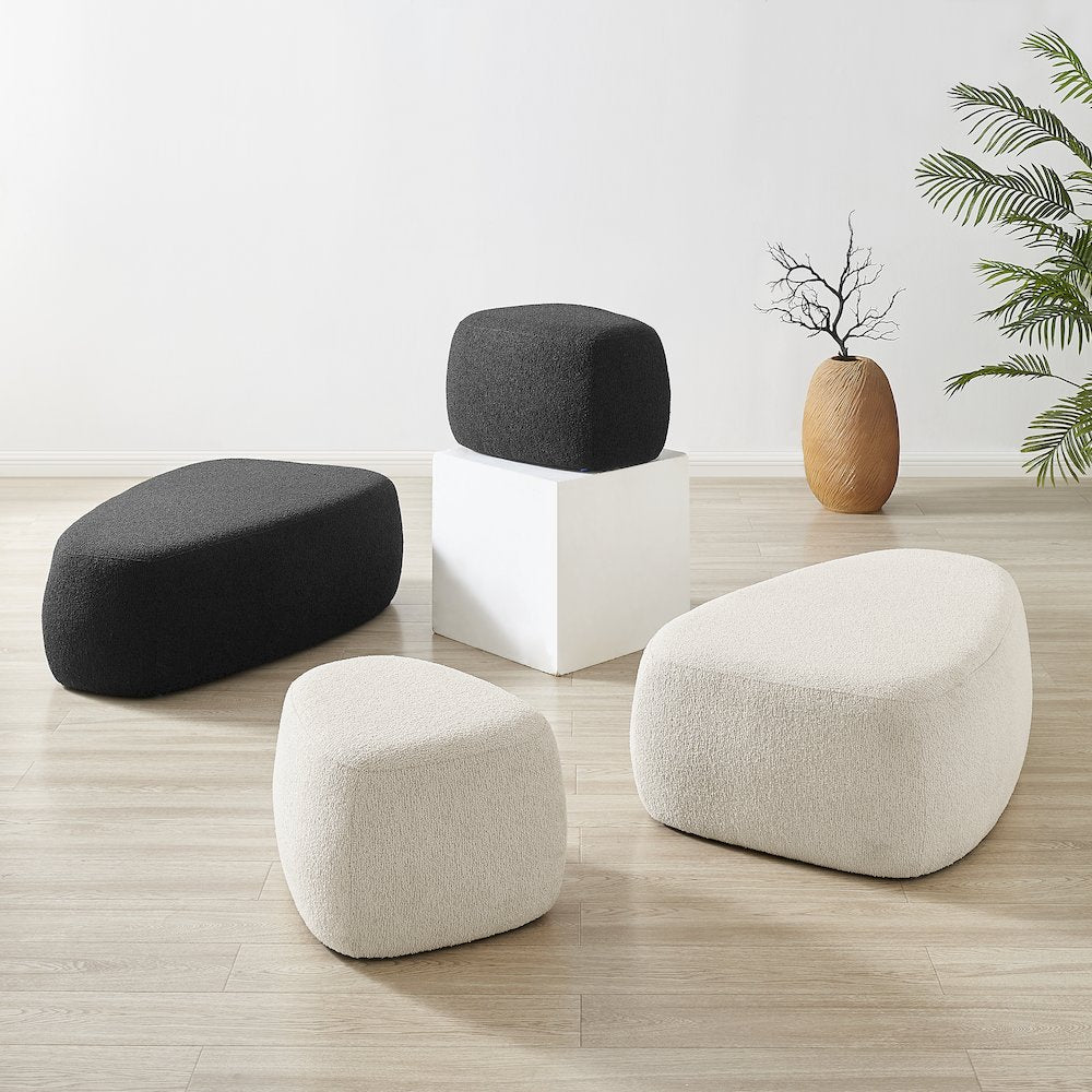 Carlese Boucle Small Ottoman