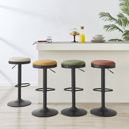 Juno Velvet Gaslift Swivel Bar Stool, (Set of 2)