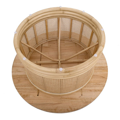 Brisa Rattan Coffee Table w/ Wood Top
