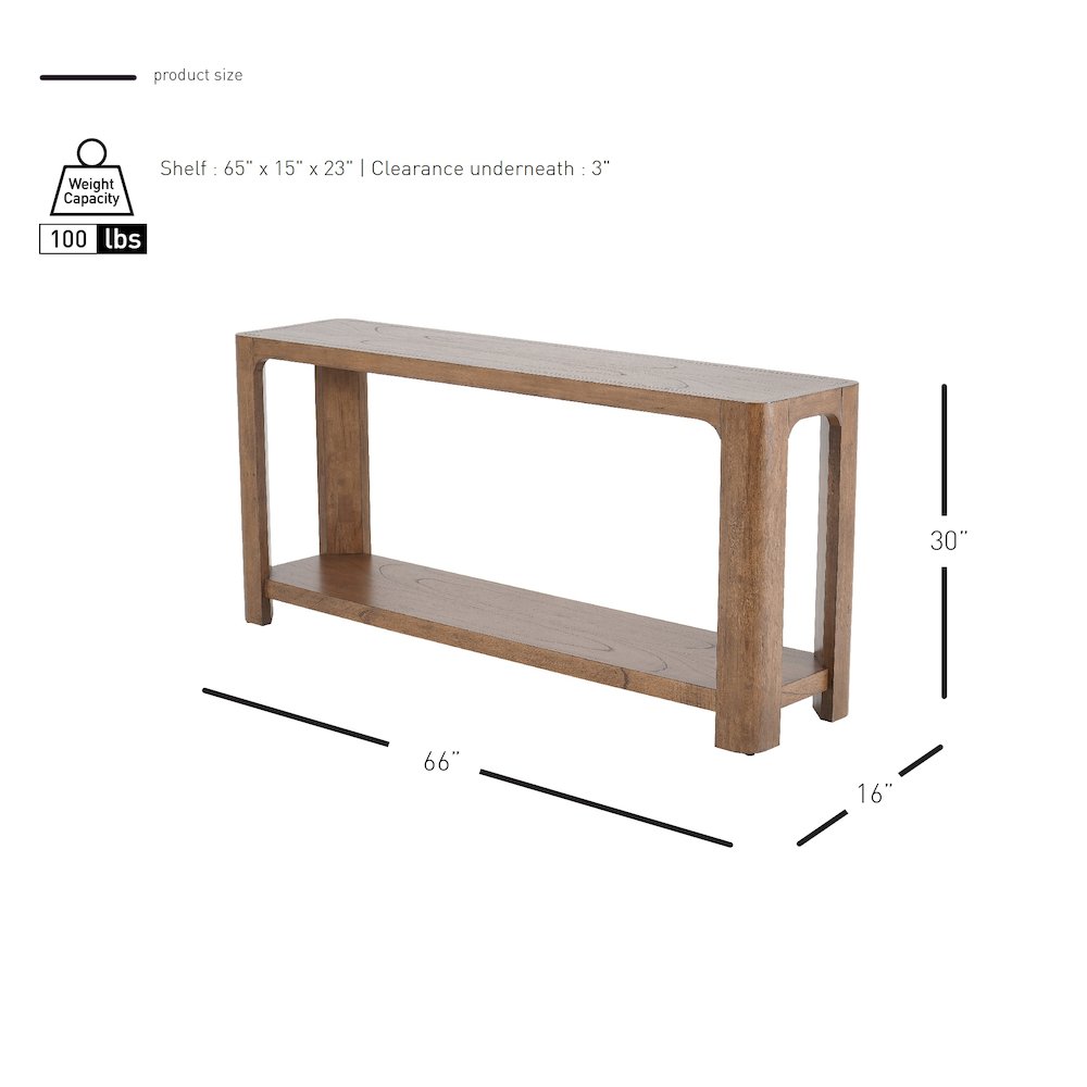 Trevin 66" Console Table with Shelf