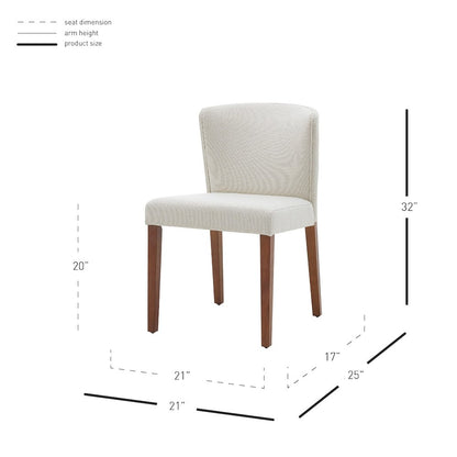 Albie Fabric Dining Side Chair, (Set of 2)