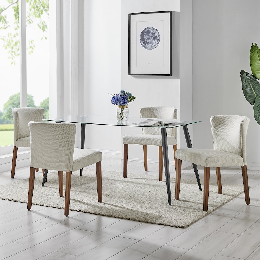 Albie Fabric Dining Side Chair, (Set of 2)