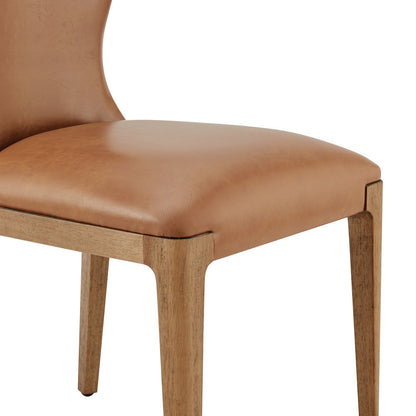 Eldoris Faux Leather Dining Side Chair, (Set of 2)