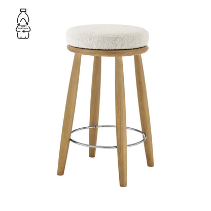 Deandre Boucle Backless Swivel Counter Stool