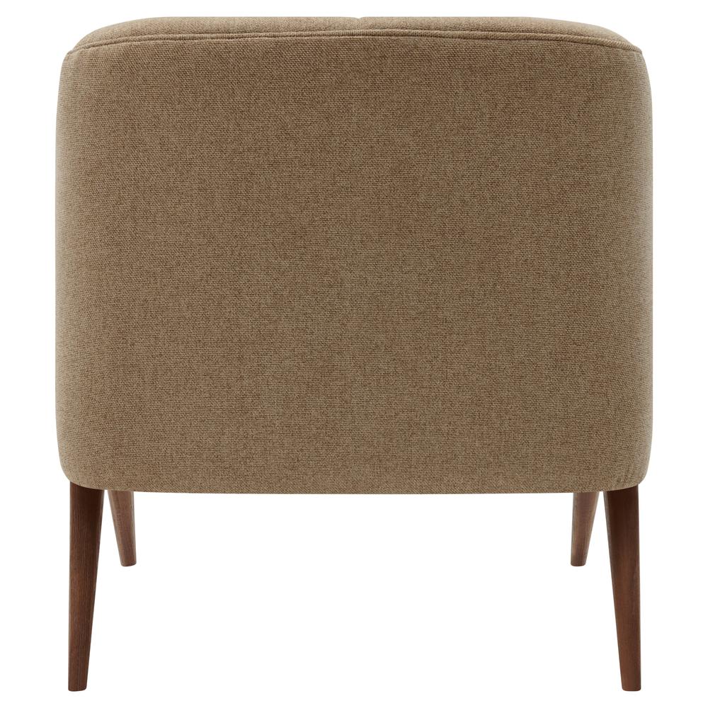 Fabric Accent Chair. Leg color: Brown.