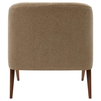 Fabric Accent Chair. Leg color: Brown.