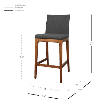 Devon Fabric Counter Stool, (Set of 2)