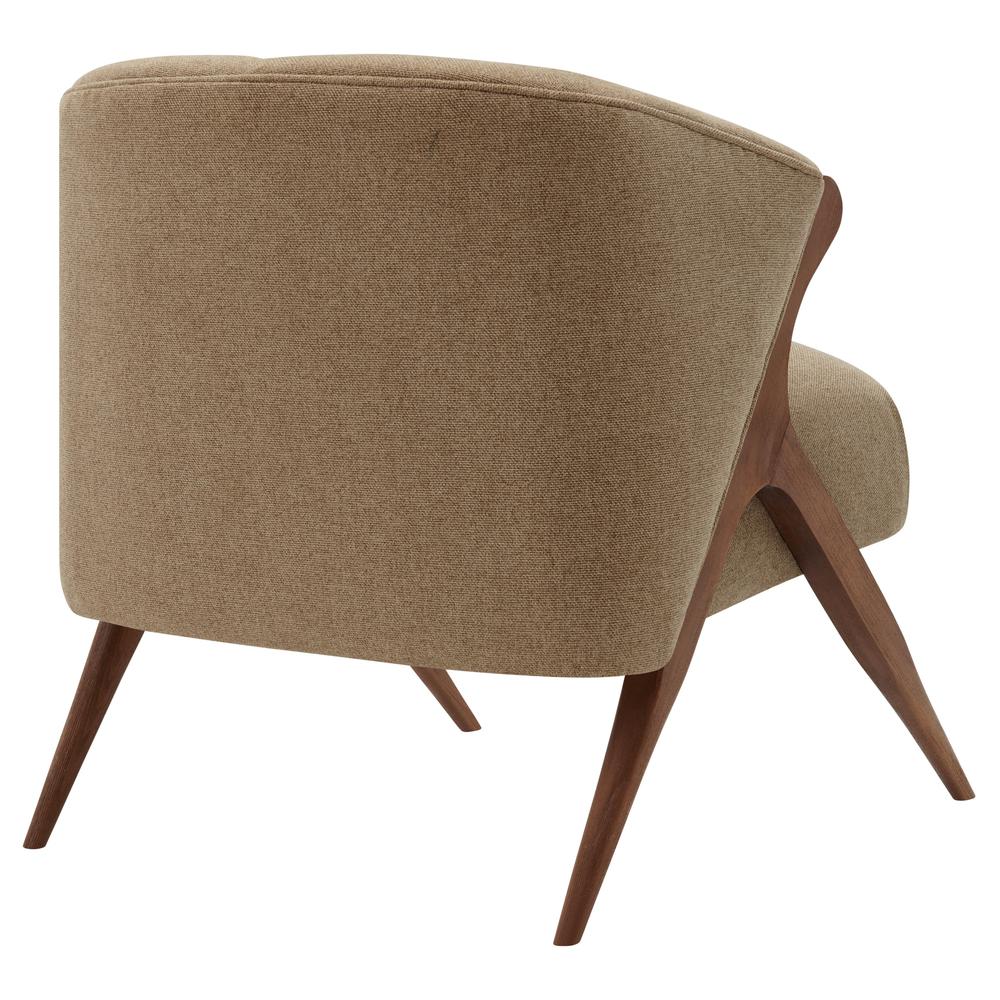Fabric Accent Chair. Leg color: Brown.
