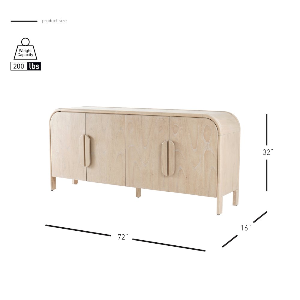Serenia 4-Door Buffet - Weathered Sand