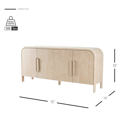 Serenia 4-Door Buffet - Weathered Sand