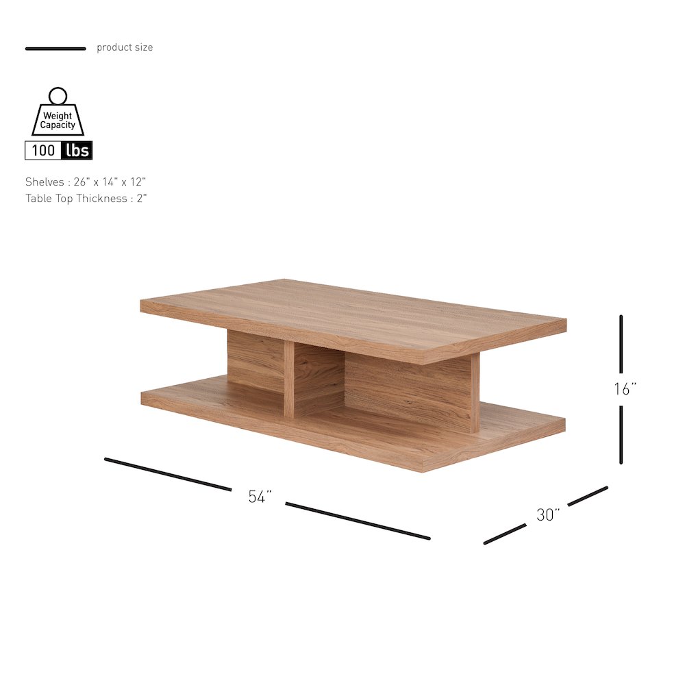 Larson Rectangular Coffee Table - Terra Oak