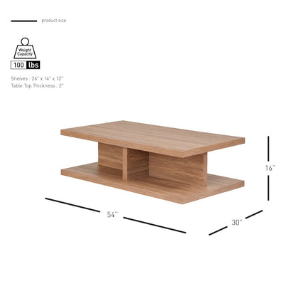 Larson Rectangular Coffee Table - Terra Oak