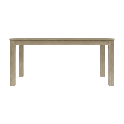 Solid Acacia Wood Dining Table with Japandi-Style Natural Finish, Seats Six