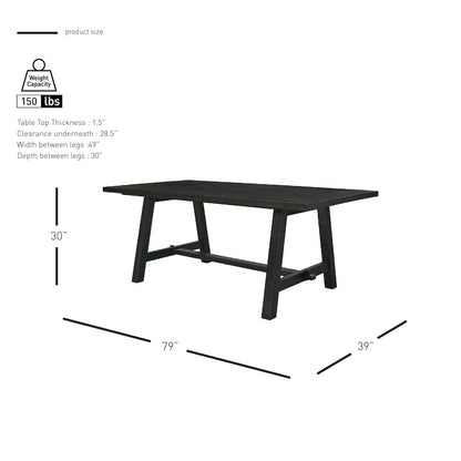Bedford 79" Rect. Dining Table "A" Base